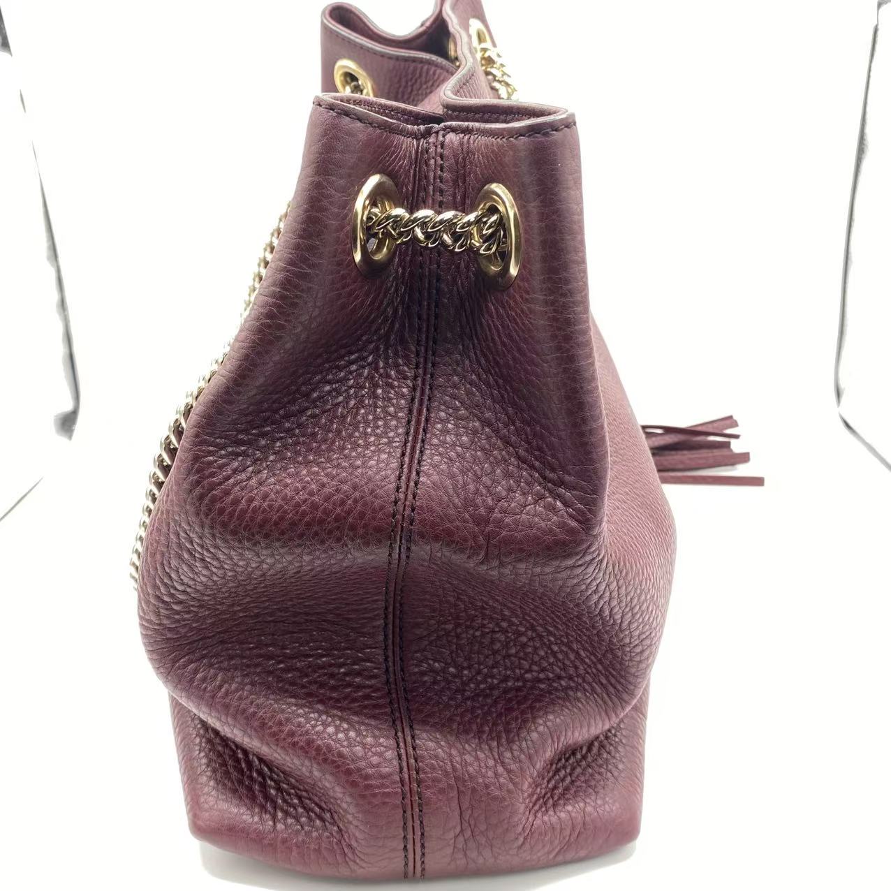 Soho Burgundy Chain Tote