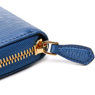Zip Around Wallet Saffiano Leather Long Twins