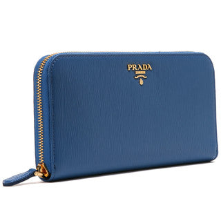 Zip Around Wallet Saffiano Leather Long Twins