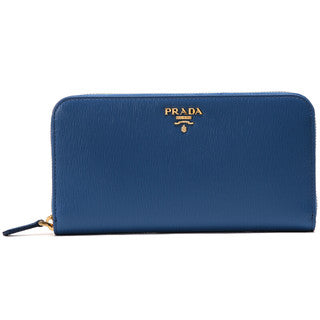 Zip Around Wallet Saffiano Leather Long Twins