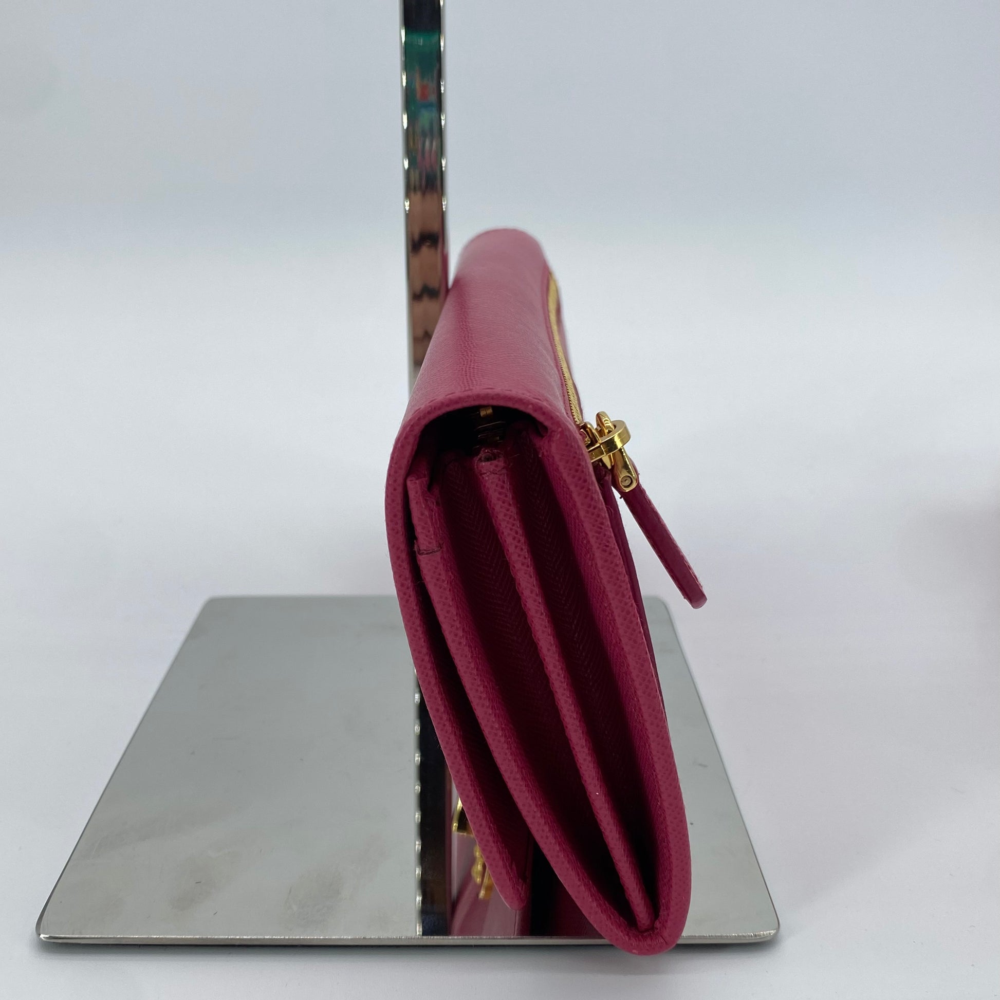 Flap Wallet Saffiano Leather Long