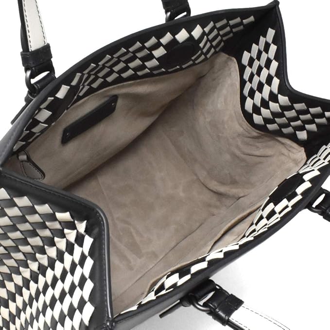 Sac cabas Cuir Rouge Black&White twins