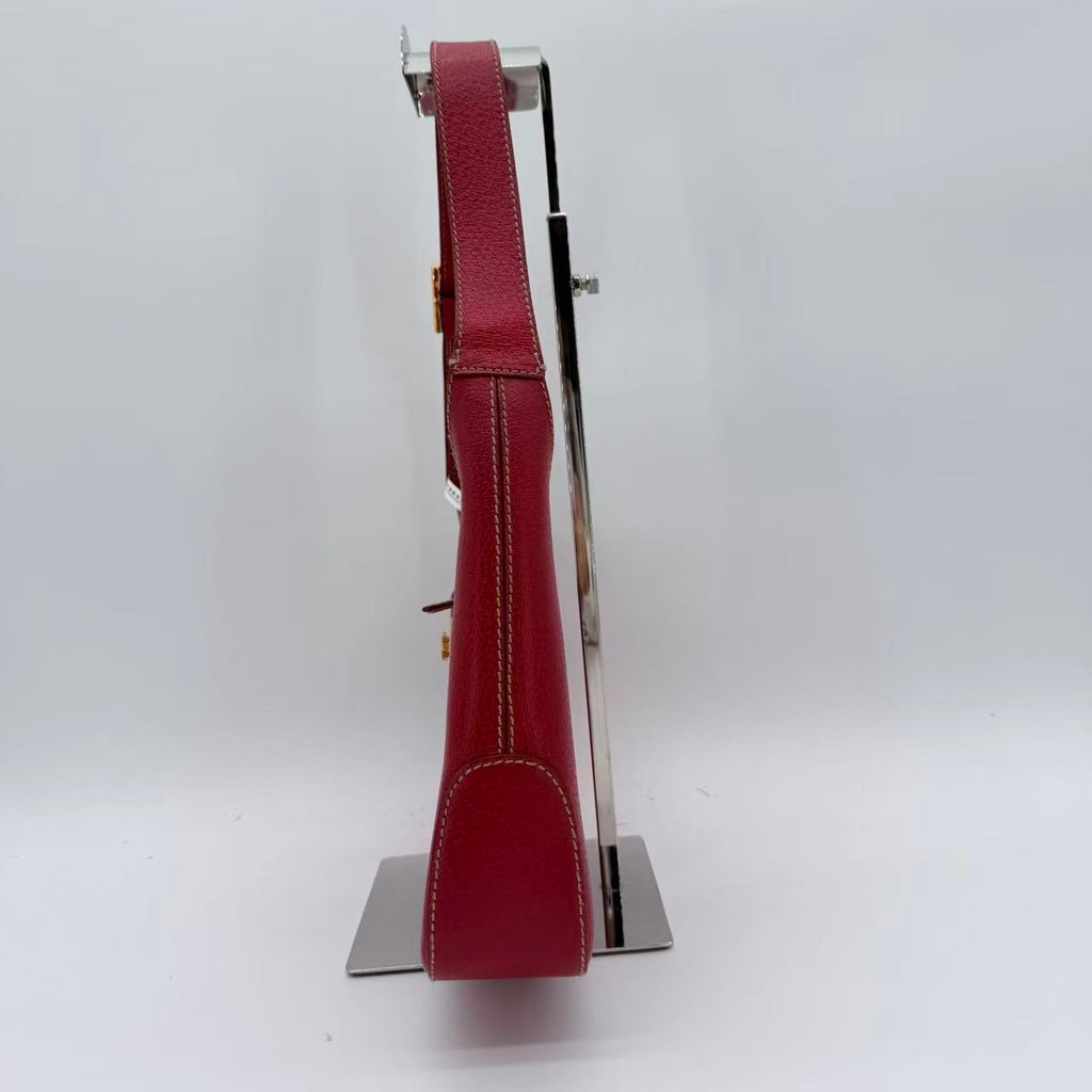 red leather Gancini shoulder bag