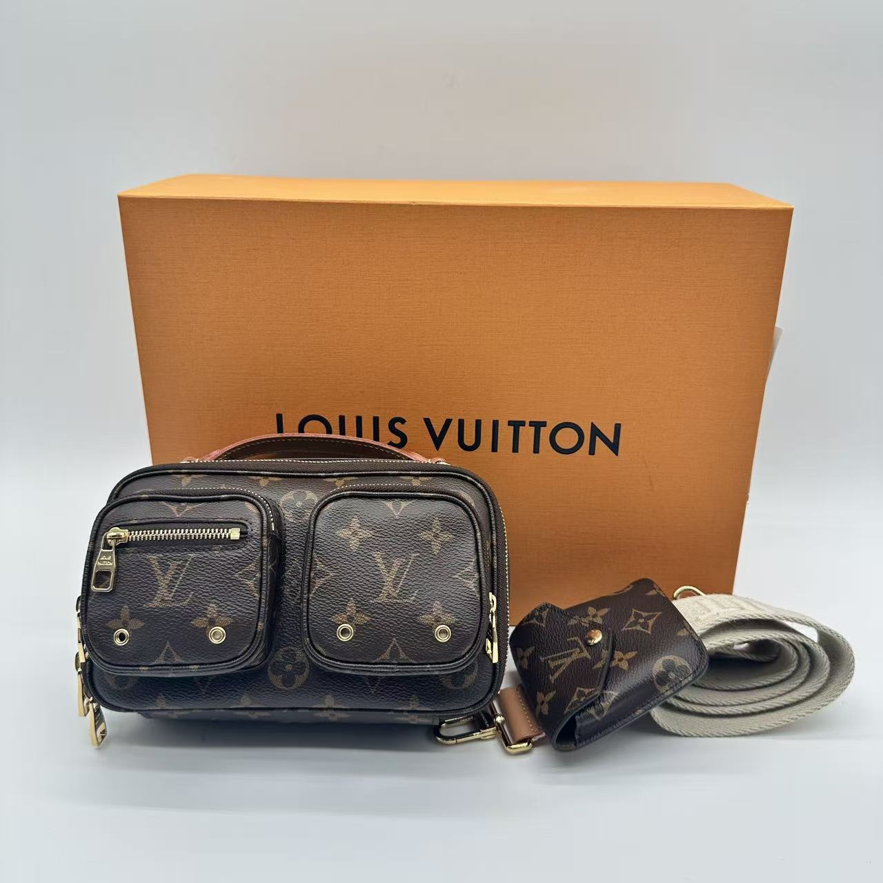 Utility Crossbody Monogram Brown