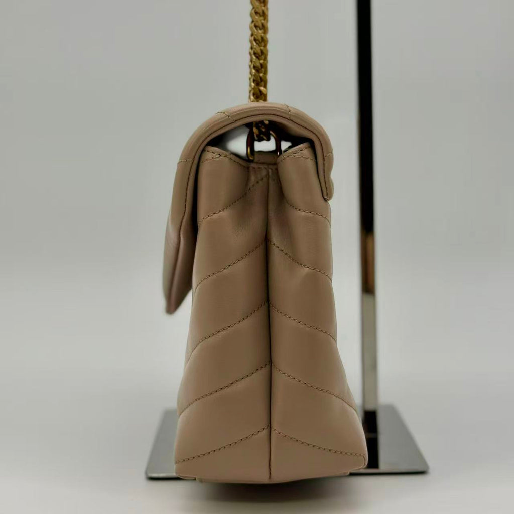 Loulou Shoulder Bag Matelasse Chevron Leather Small