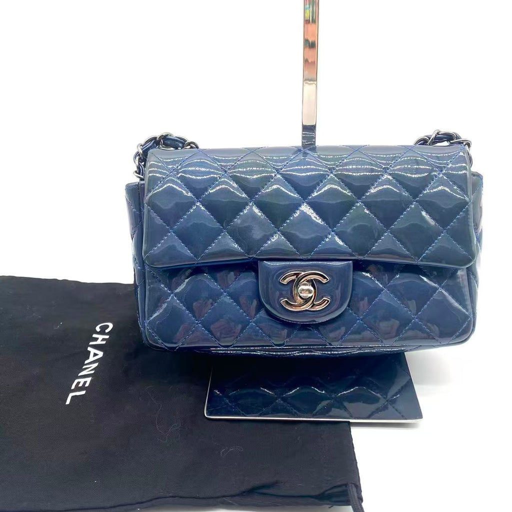 Blue Classic Flap Mini Bag