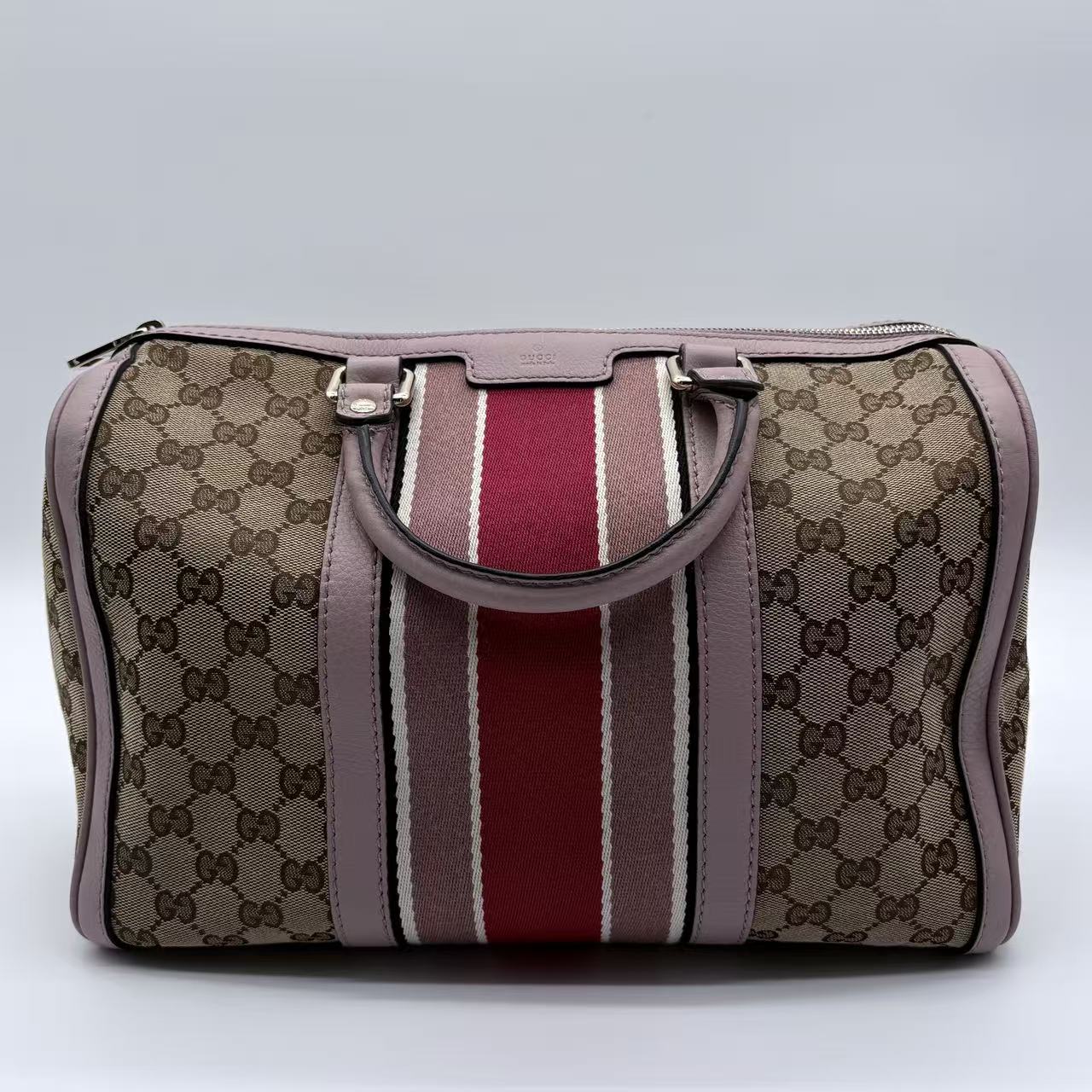 GUCCI Vintage Web Boston Bag