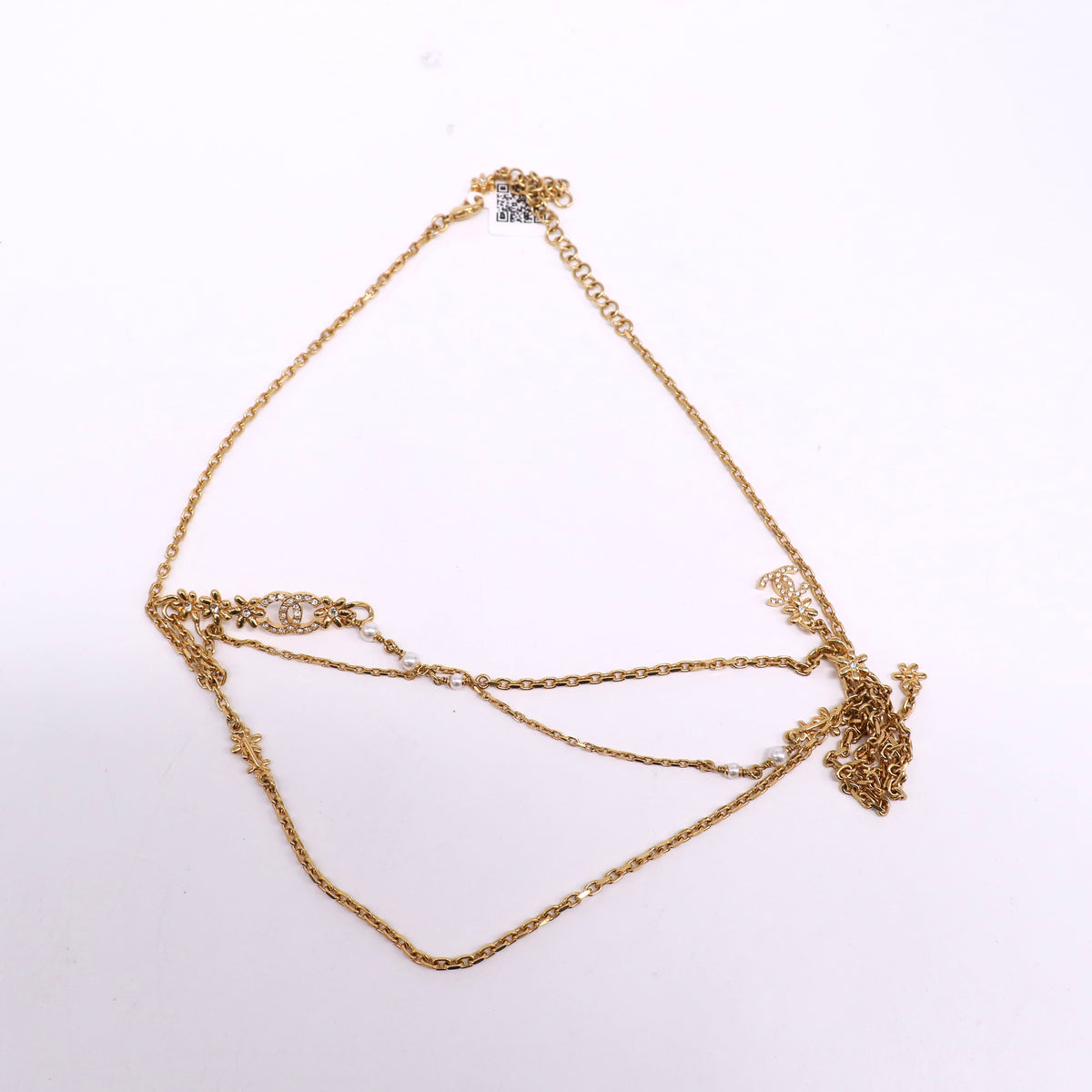 Pearl Crystal CC Flower Chain Belt  Twins LDJ6748