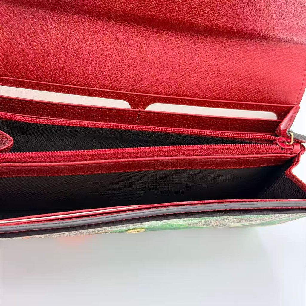 Multicolor GG Supreme Tian Print Canvas Continental Flap Wallet