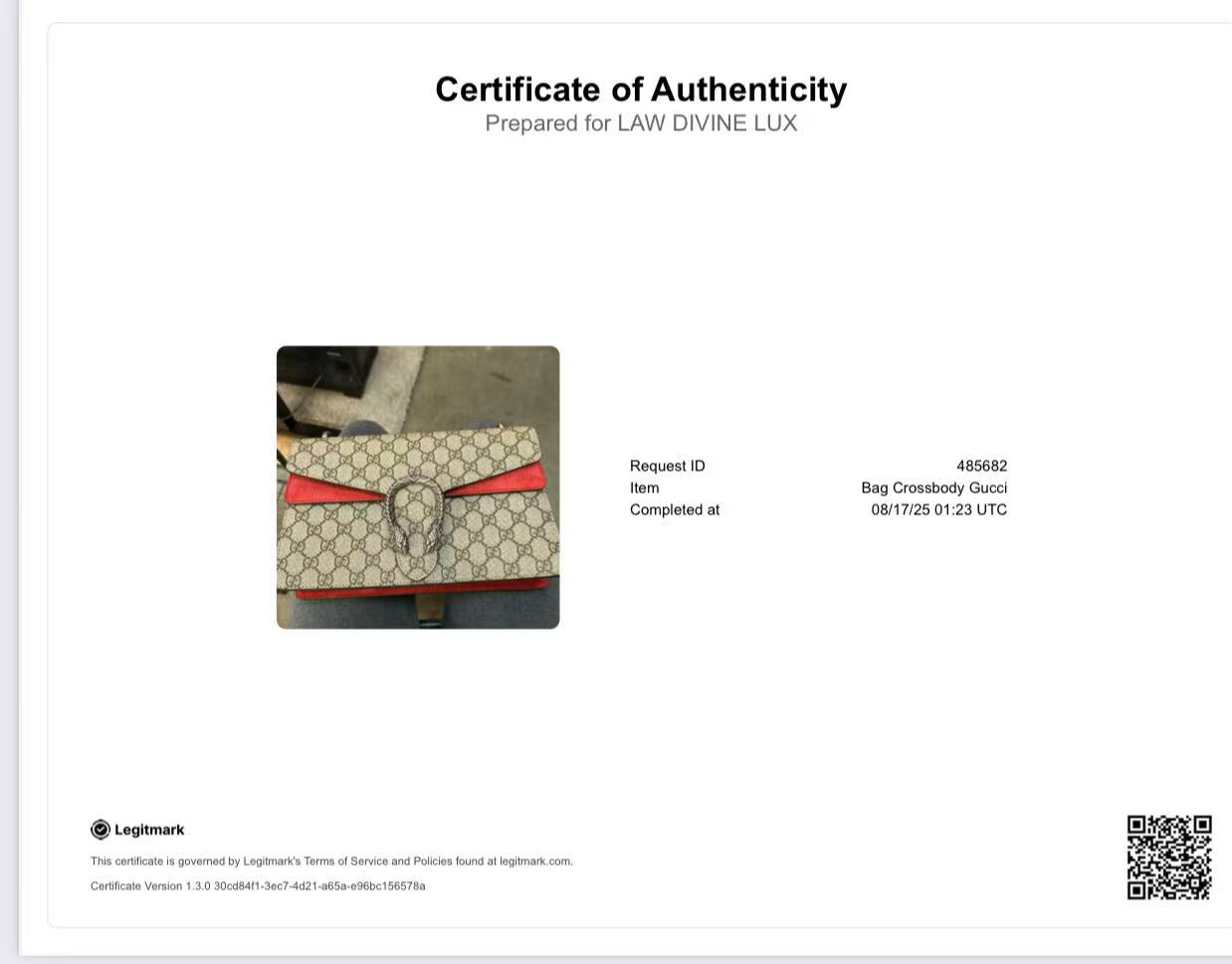 Gucci  GG Supreme Monogram Dionysus Shoulder Bag Red