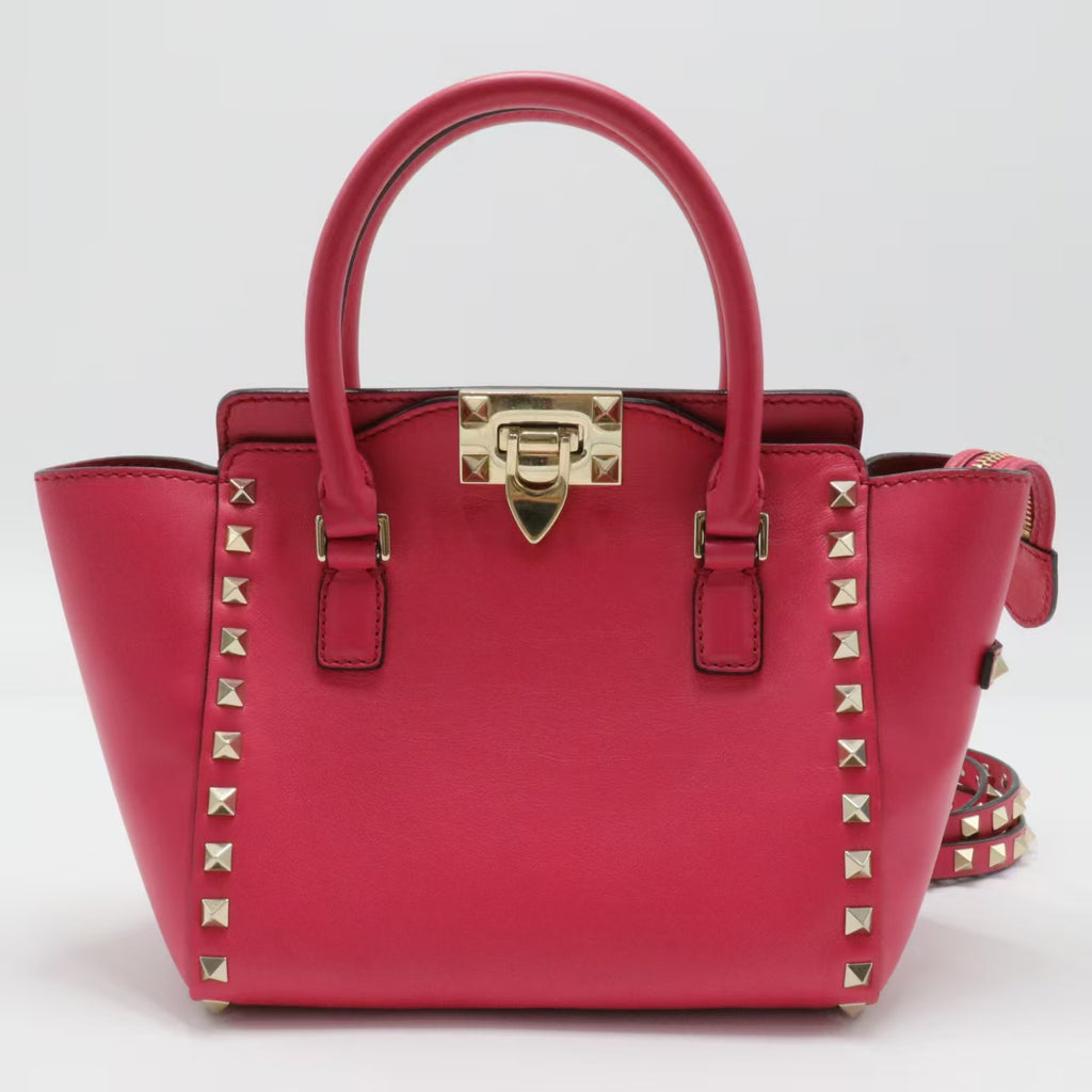 Rockstud Tote Rigid Leather Small