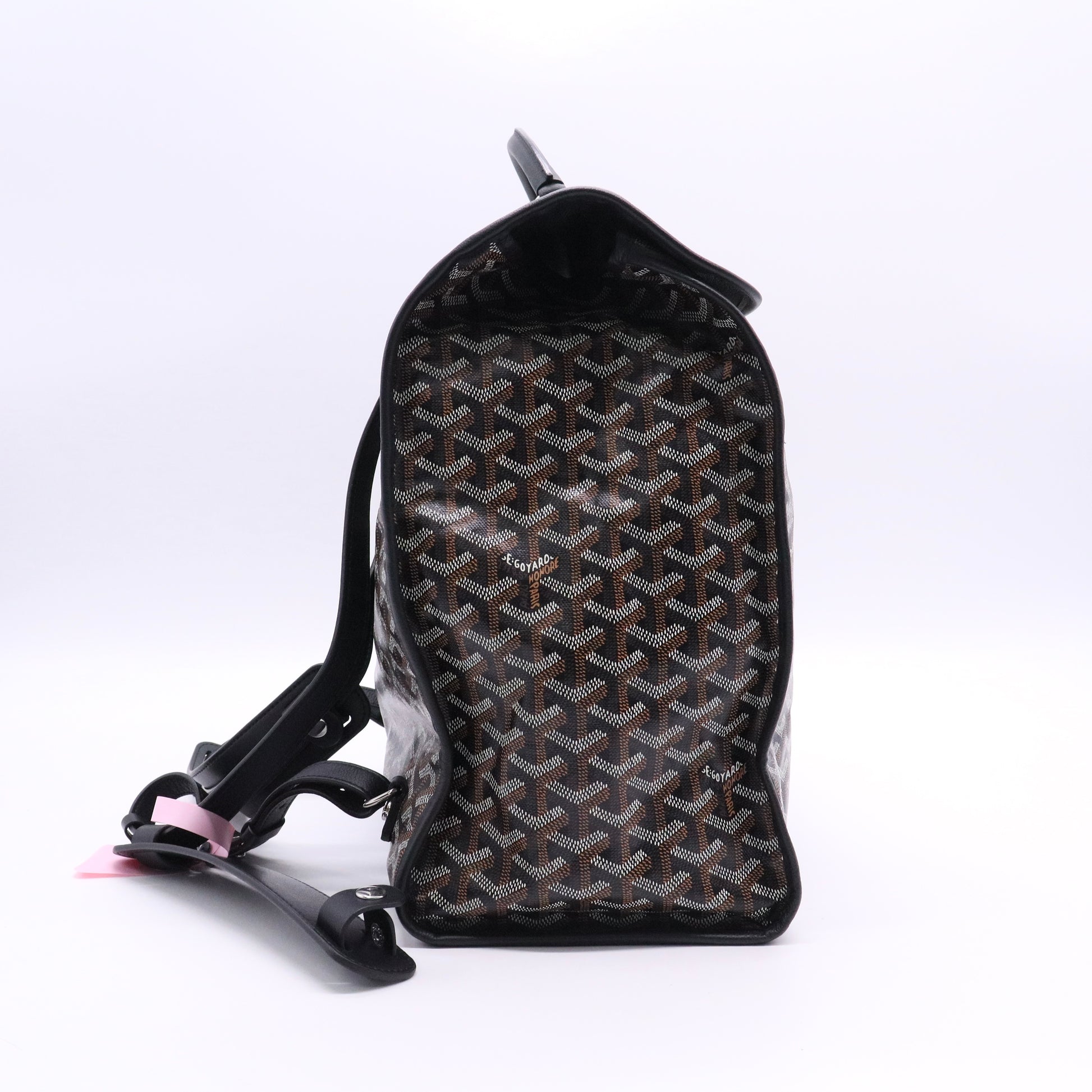 Goyard Black Chevron Print Coated Canvas Saint-Leger Bag TwinsLDJ2715