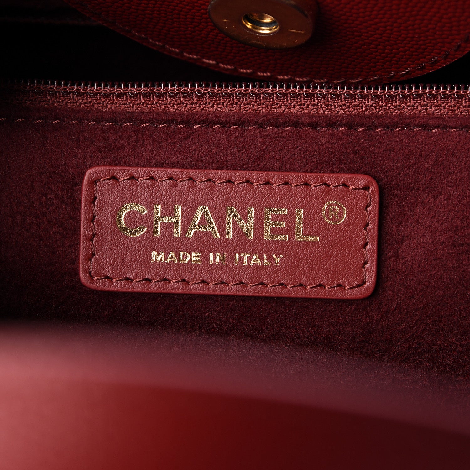 Caviar Small Studded Deauville Tote Red - twins