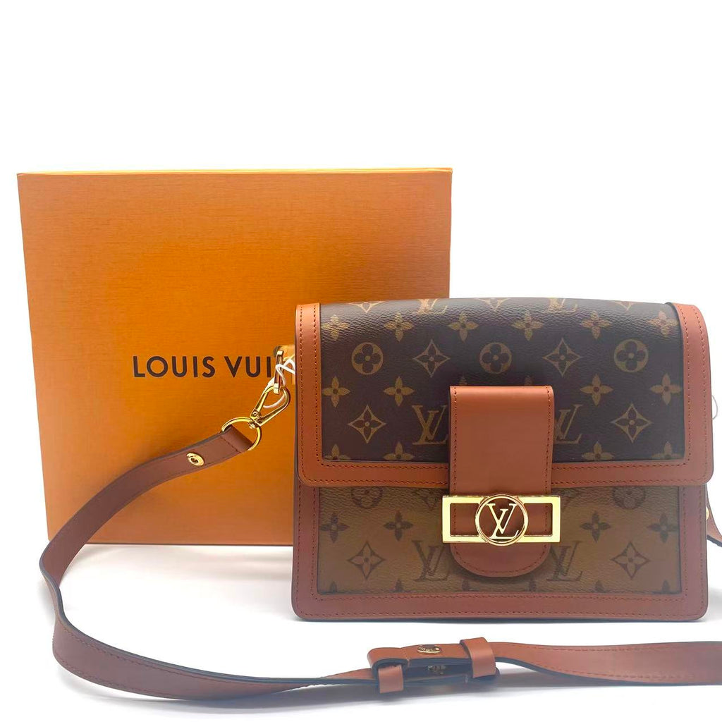 Dauphine Shoulder Bag Reverse Monogram Canvas MM