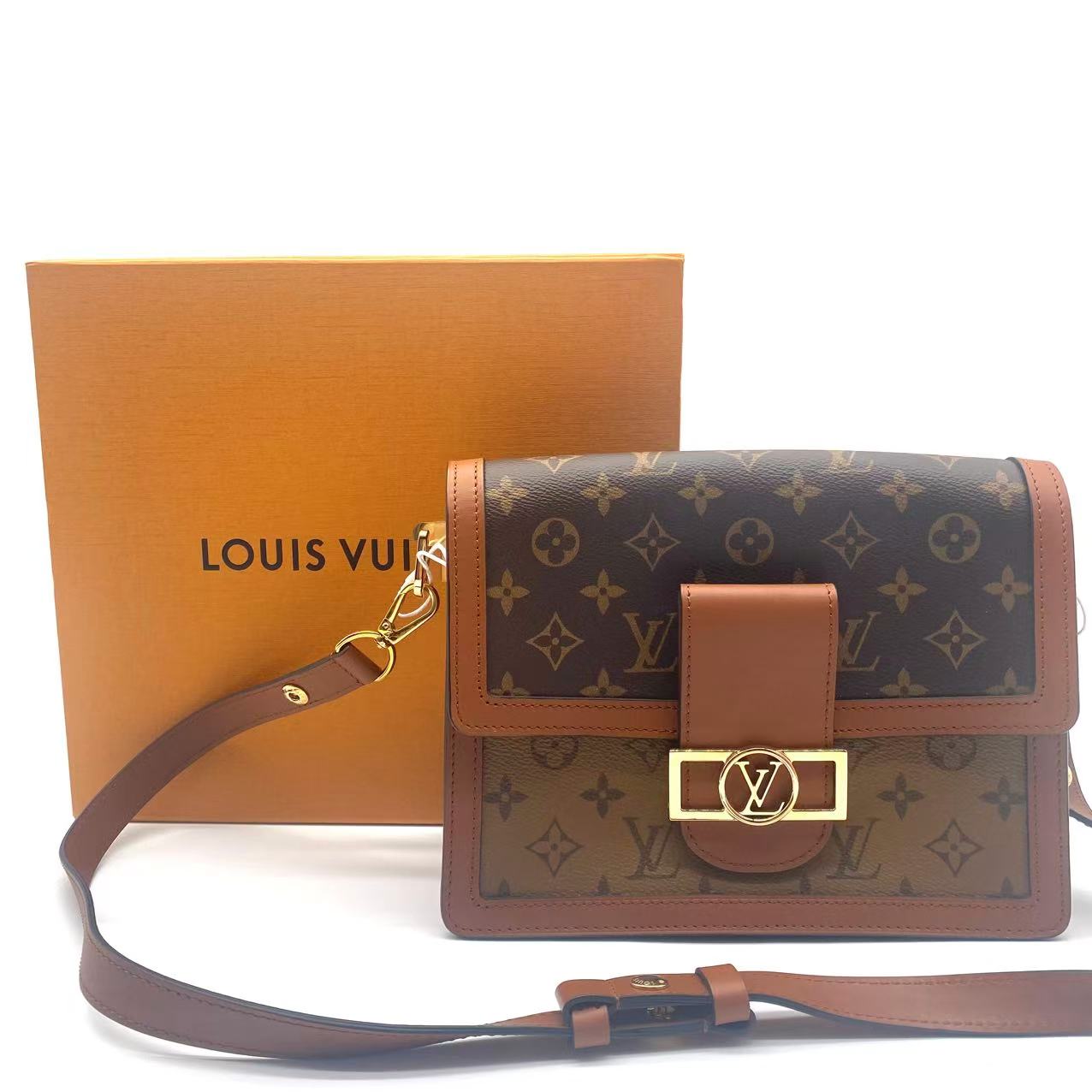 Dauphine Shoulder Bag Reverse Monogram Canvas MM