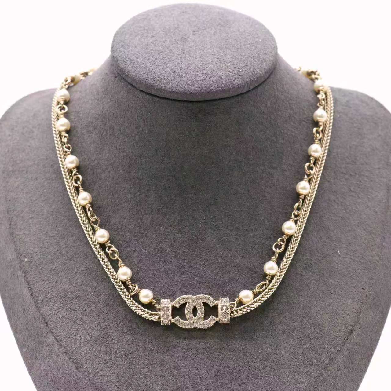 Chanel double-layer chain necklace twins LDZ902