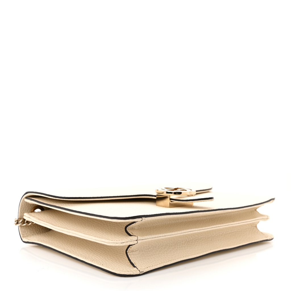 Dollar Calfskin Interlocking G Shoulder Bag Ivoire Medium Twins