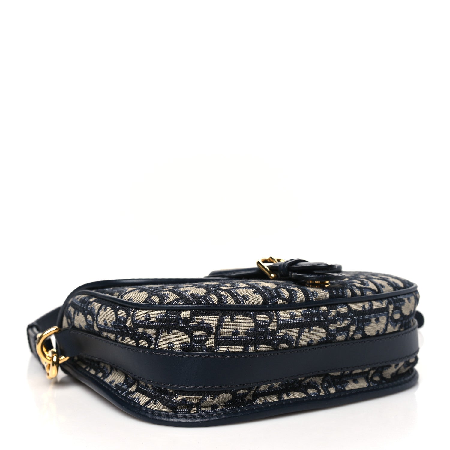 Oblique Medium Bobby Flap Shoulder Bag Blue Twins