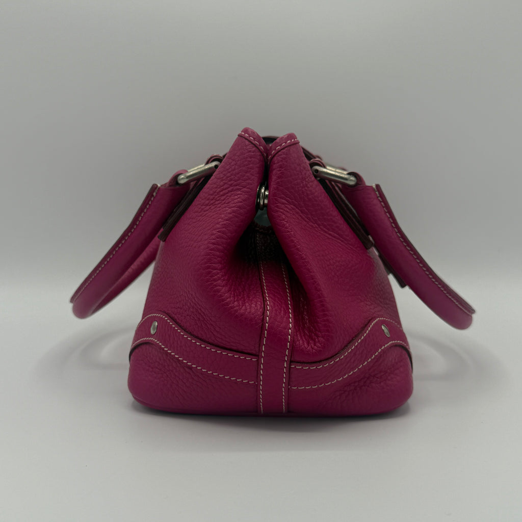 Pink Leather Shoulder Bag