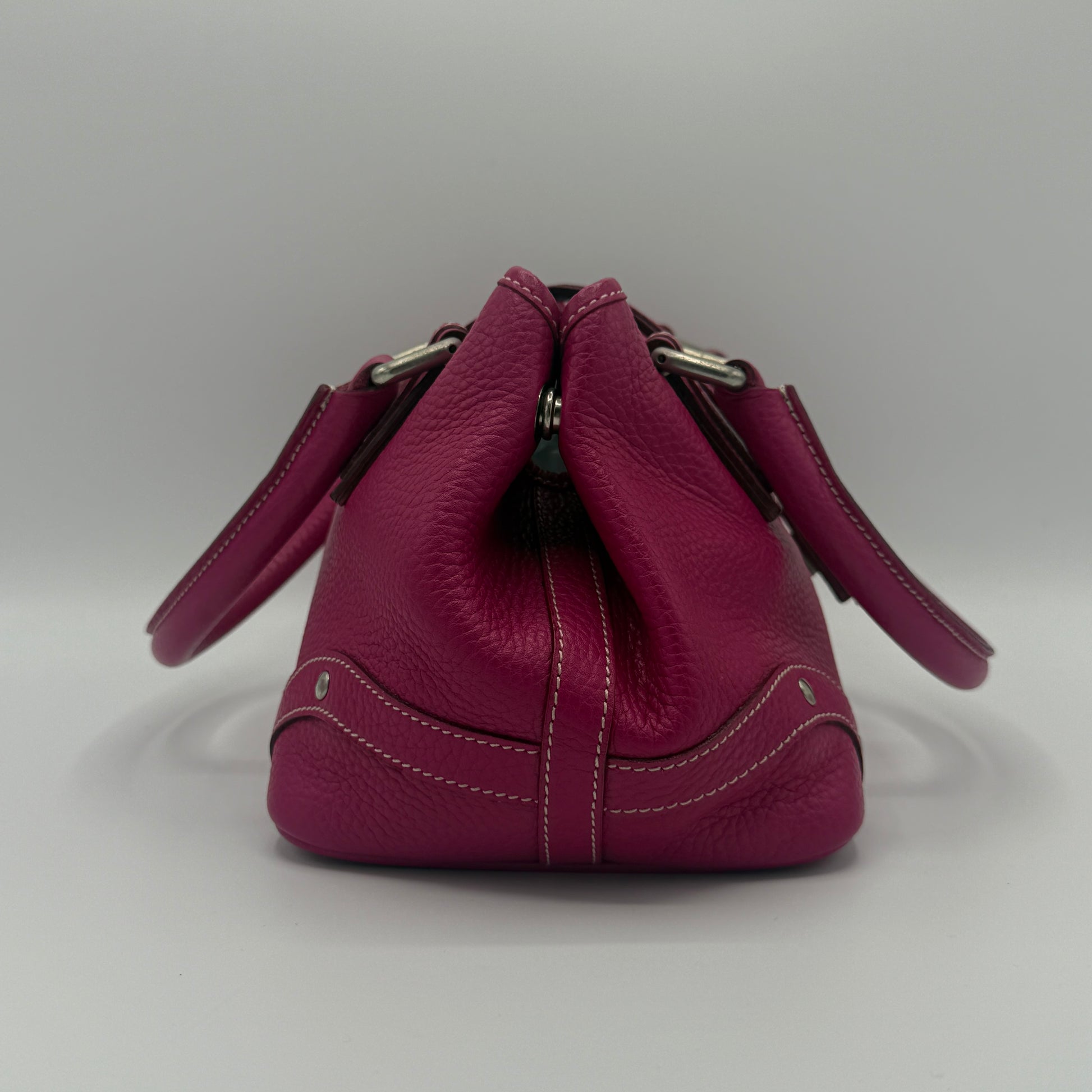 Pink Leather Shoulder Bag