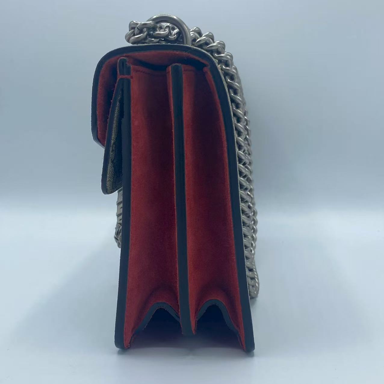 Gucci  GG Supreme Monogram Dionysus Shoulder Bag Red