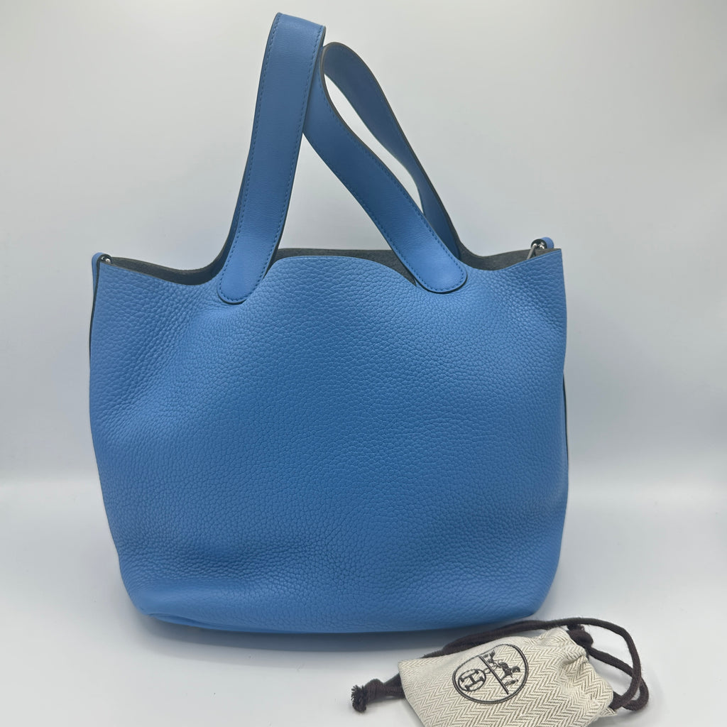 Picotin 22 Togo Leather Palladium Hardware 2T Blue Paradise