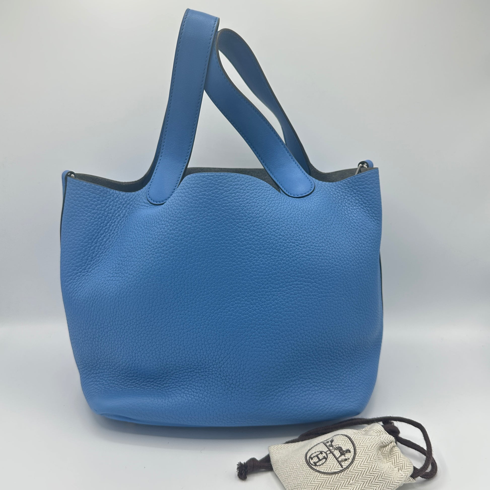 Picotin 22 Togo Leather Palladium Hardware 2T Blue Paradise