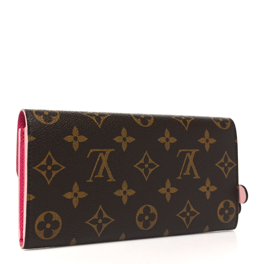 Monogram Bloom Flower Emilie Wallet Fuchsia twins