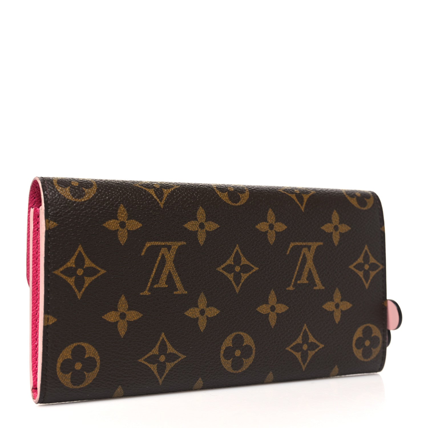Monogram Bloom Flower Emilie Wallet Fuchsia twins