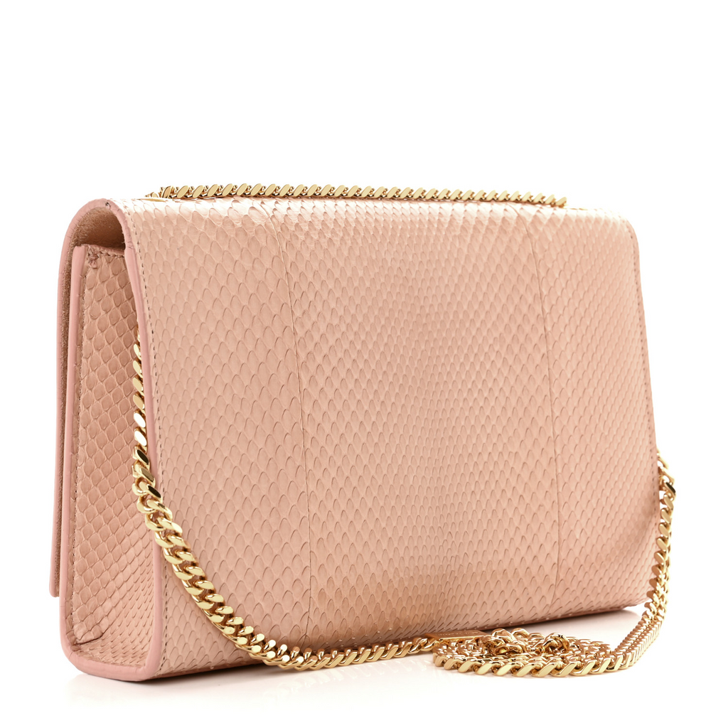 Classic Monogram Tassel Crossbody Bag Python Embossed Leather Medium