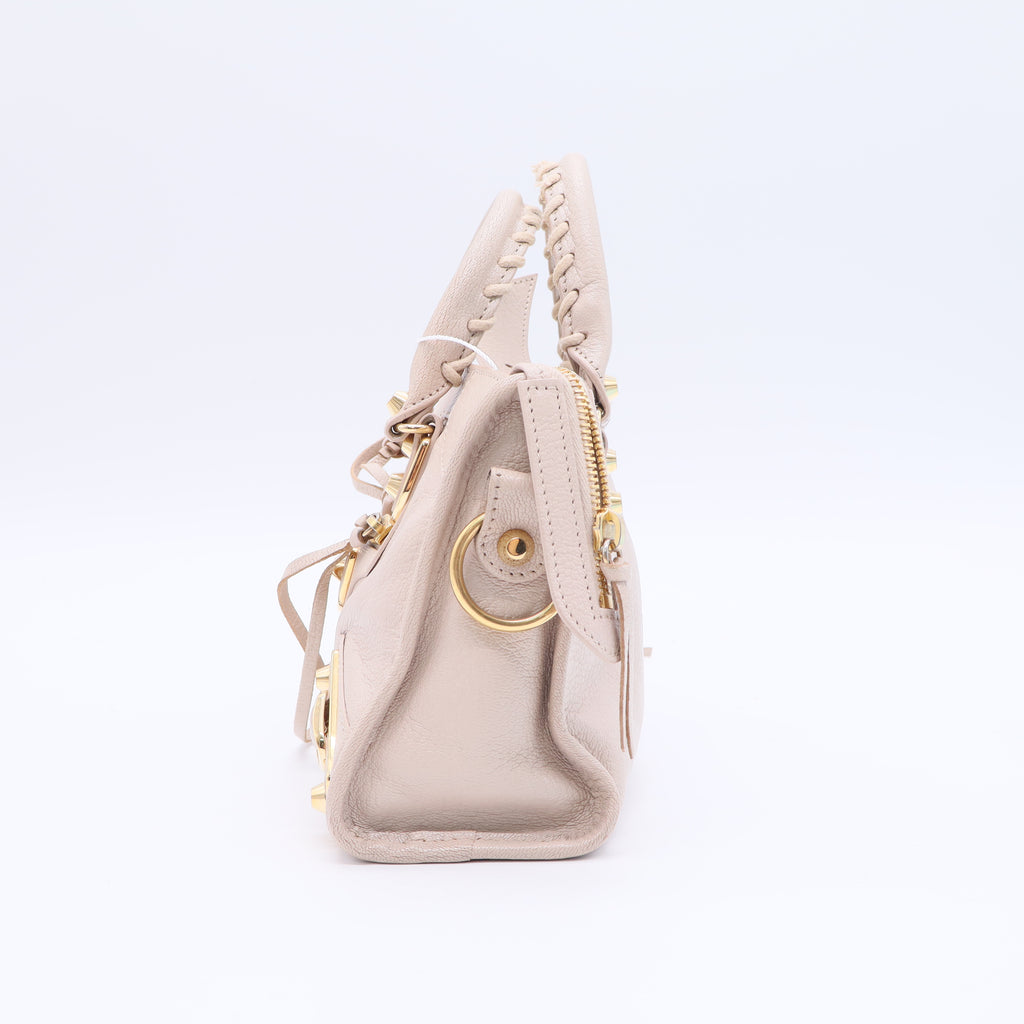 Motocross Metallic Edge Mini City Bag Gold Hardware Twins