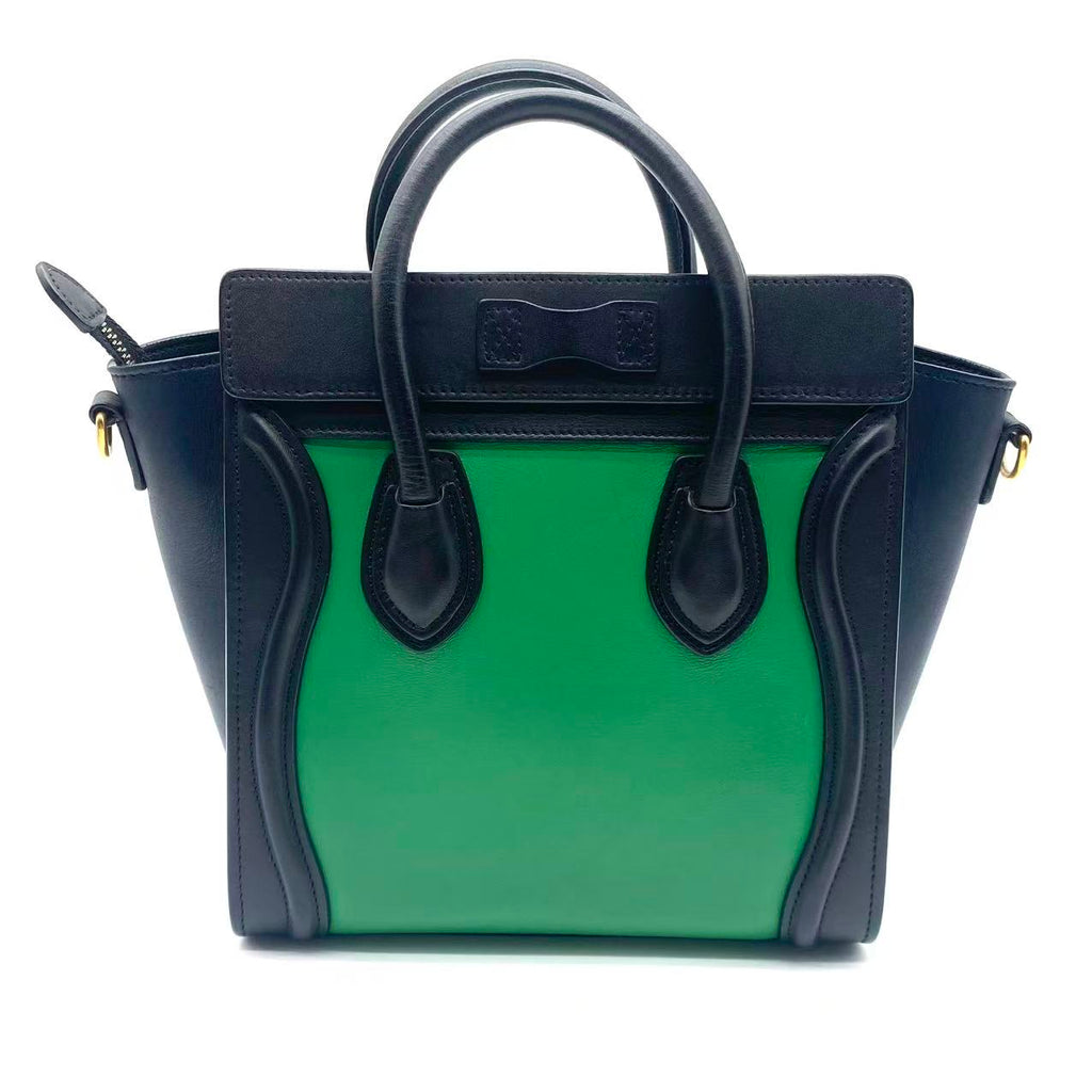 Tri Color Leather Nano Luggage Tote