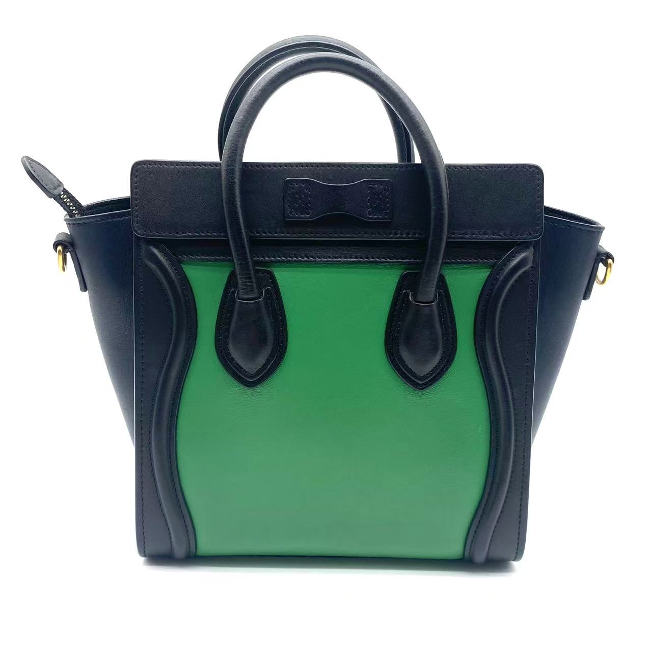 Tri Color Leather Nano Luggage Tote
