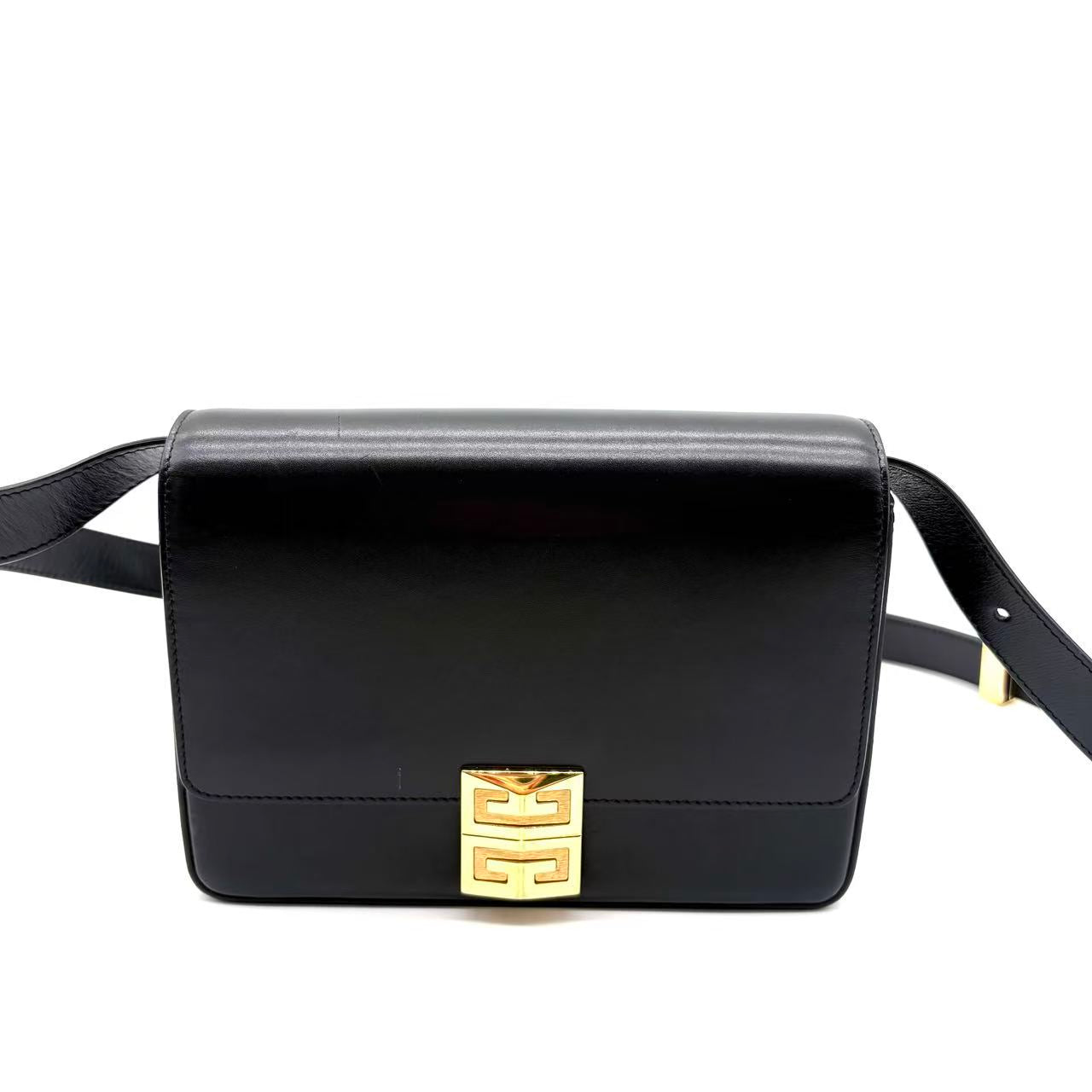 Calfskin Small 4G Chain Shoulder Bag Black