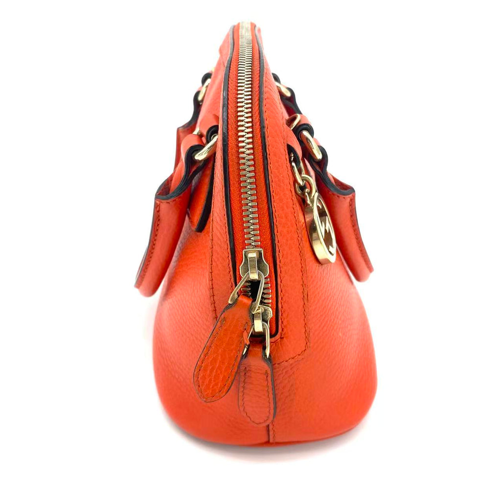 Mini Leather GG Charm Dome satchel