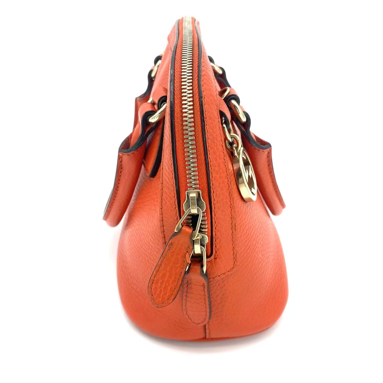 Mini Leather GG Charm Dome satchel