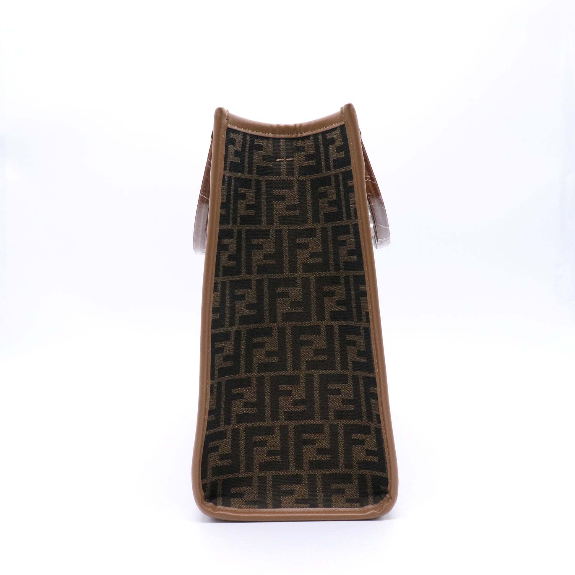 Fendi Bicolor Zucca Sunshine Medium Shopper Tote Bag twins