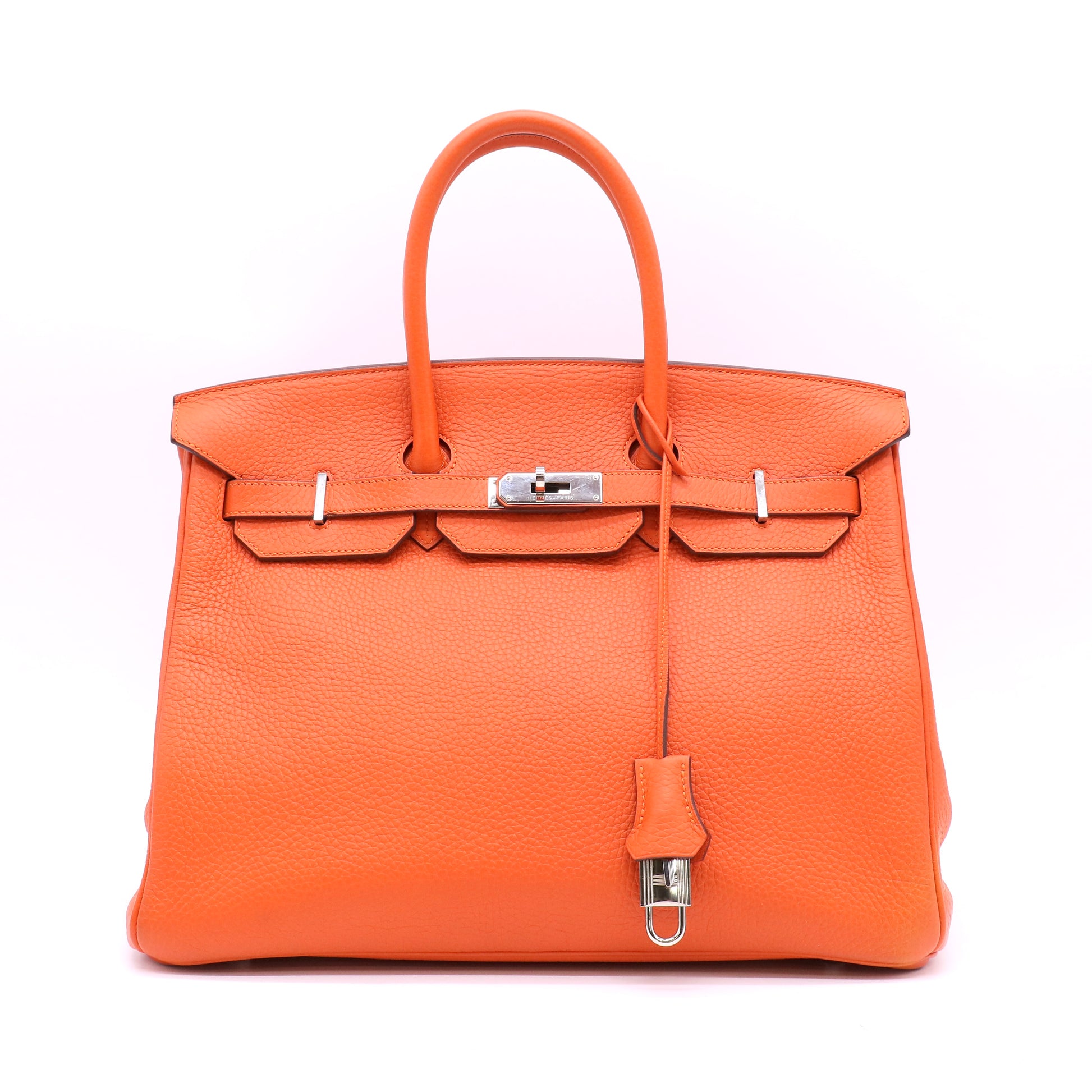 Orange H Togo Brikin 35 Handbag Twins LDJ4931