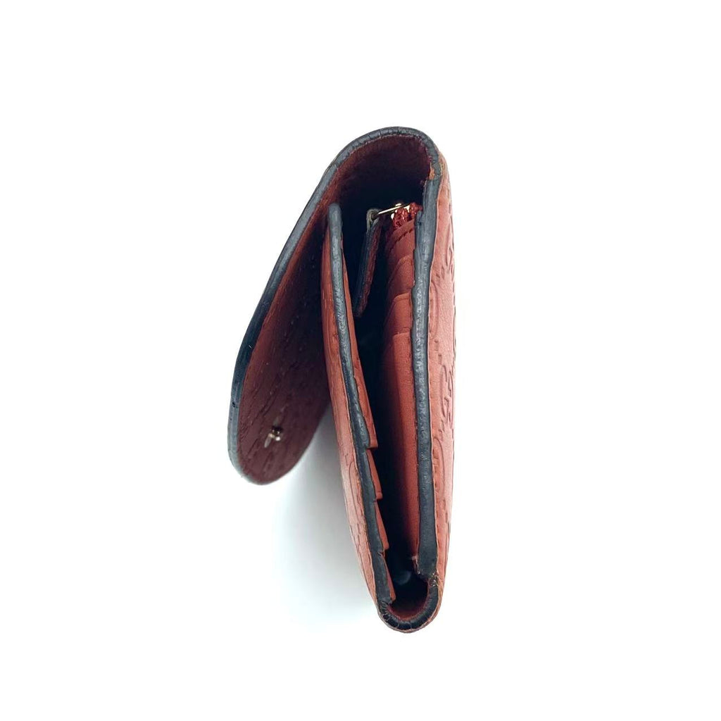 Guccissima Leather Wallet Trifold Long Card Purse