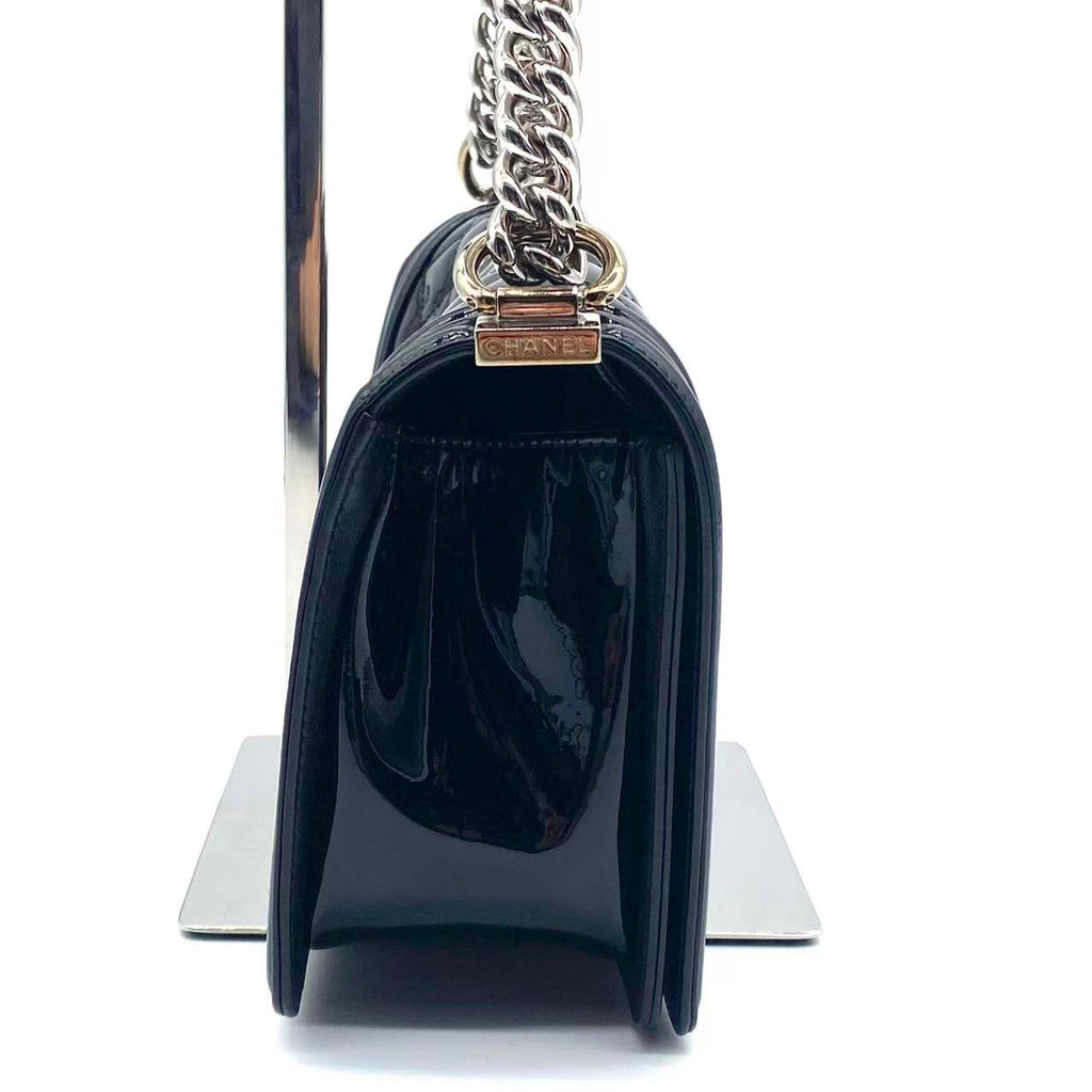 Boy patent leather crossbody bag