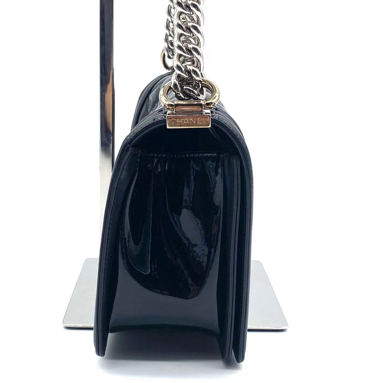 Boy patent leather crossbody bag