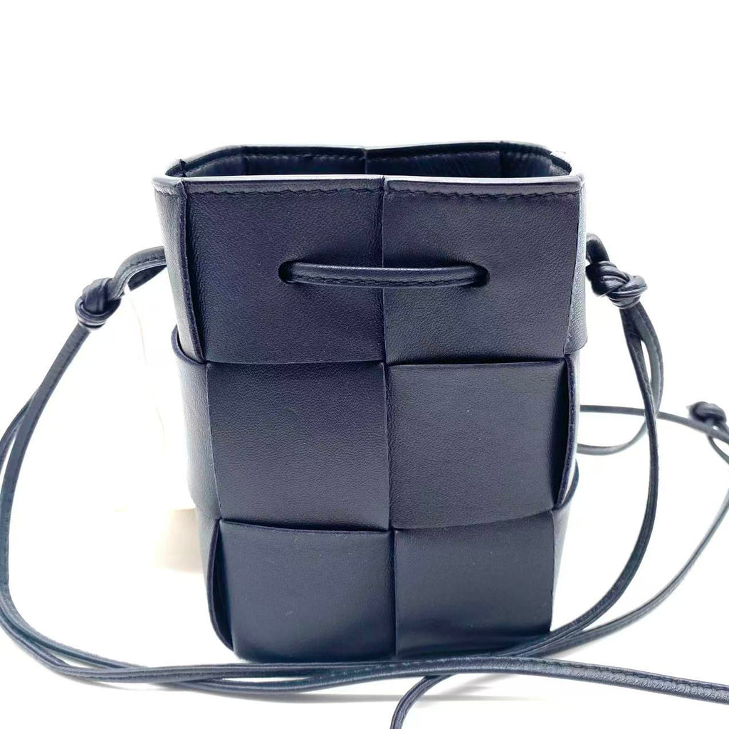 Cassette Phone Holder Maxi Intrecciato Leather crossbody bag
