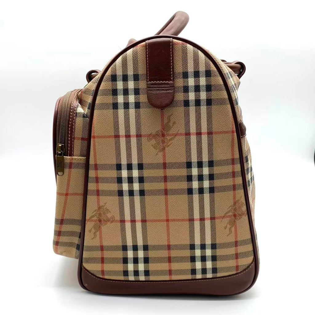 Burberry Haymarket Check Duffle Travel Bag