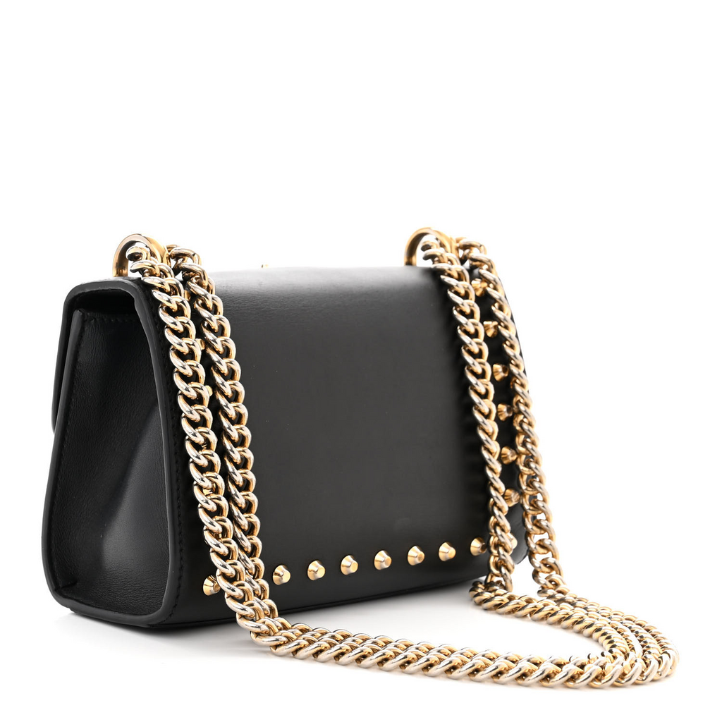 Pearly Padlock Shoulder Bag Studded Leather Small Twins