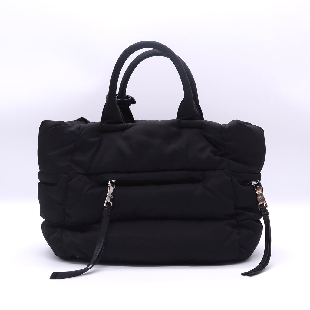 Prada Limited Edition Tessuto Nylon Bomber Tote Black twins LDJ3360