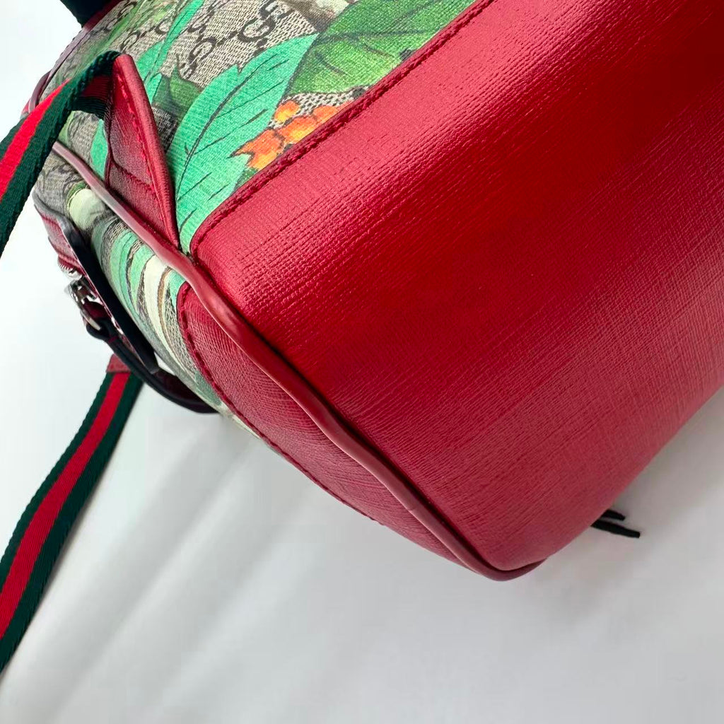 Zip Pocket Backpack Tian Print GG Coated Canvas Small