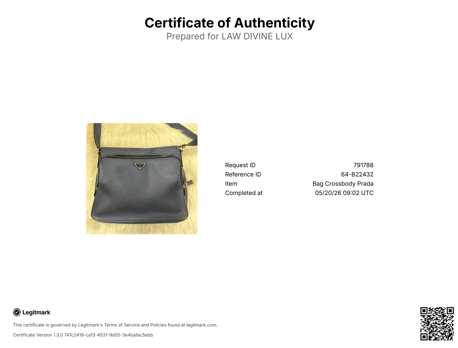 Front Pocket Messenger Bag Saffiano Leather Medium Twins B22432