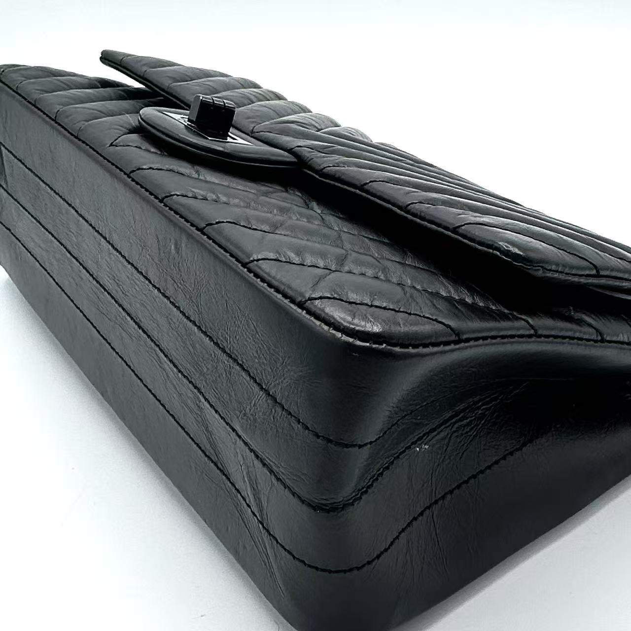 Reissue 2.55 So Black Double Flap Bag