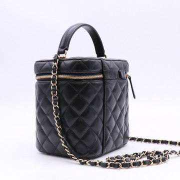 Trendy CC Top Handle Vanity Case Quilted Lambskin Small  Twins LDZ1262