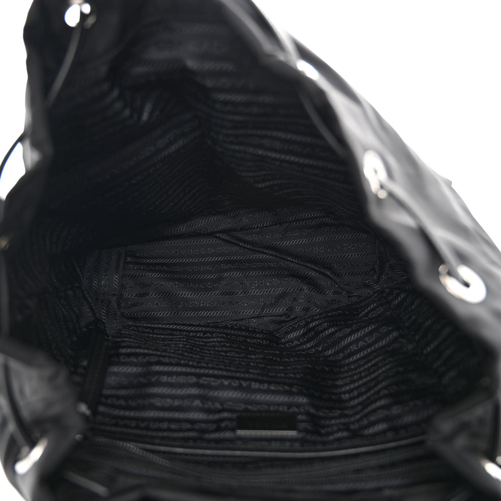 Nylon New Vela Studded Backpack Black Cromo twins